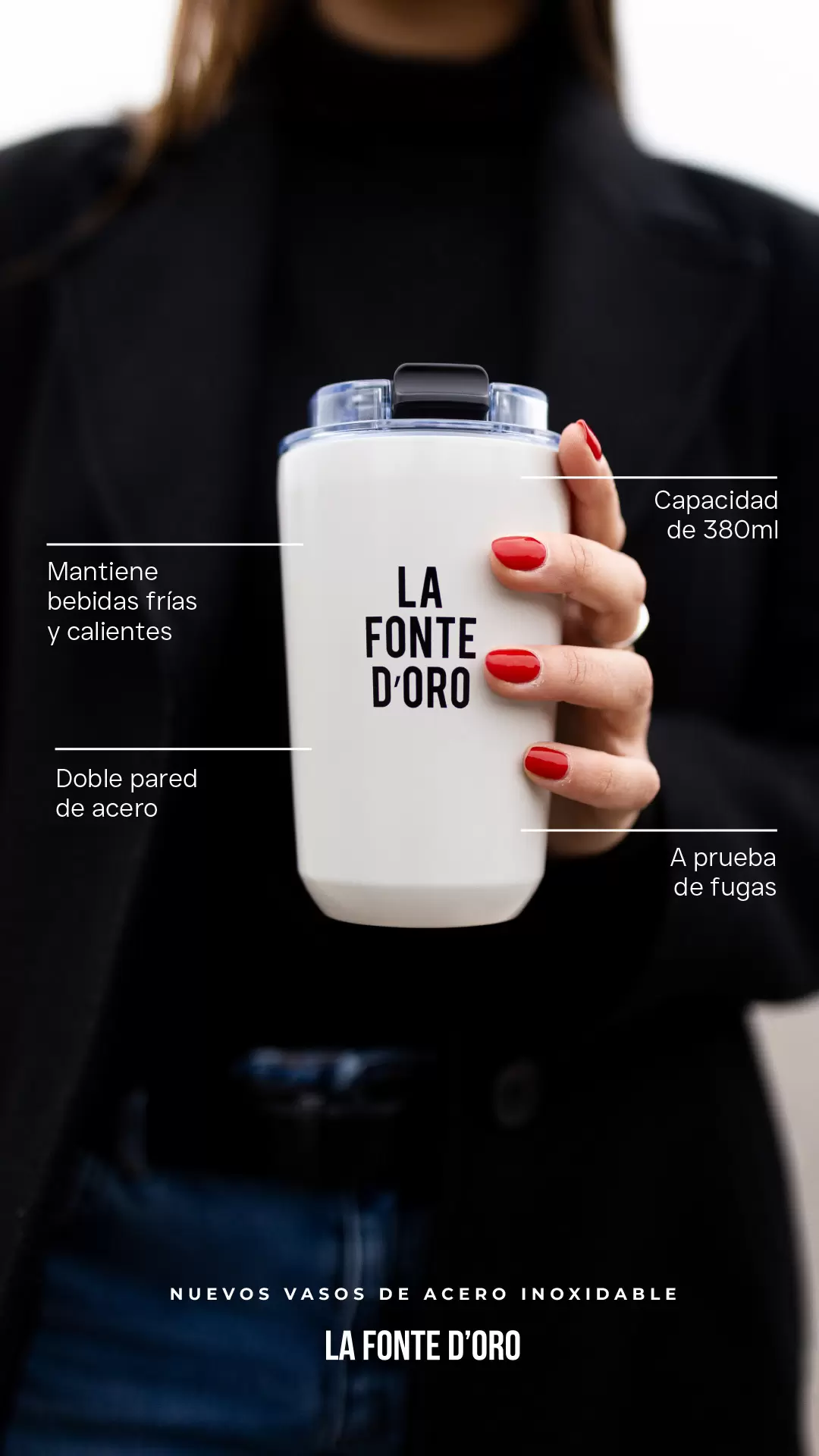 Nuevos Vasos de Acero Inoxidable La Fonte