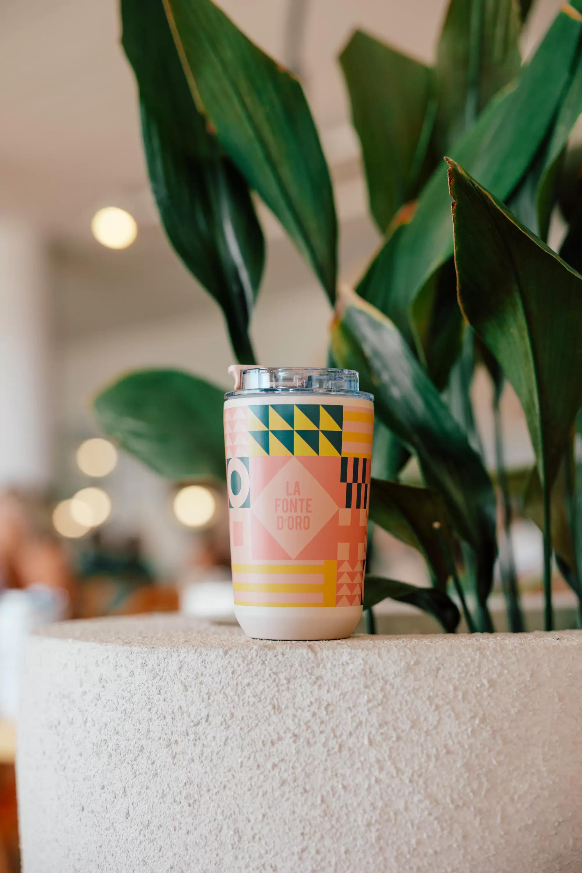 Vaso de acero inoxidable "Geometrico"